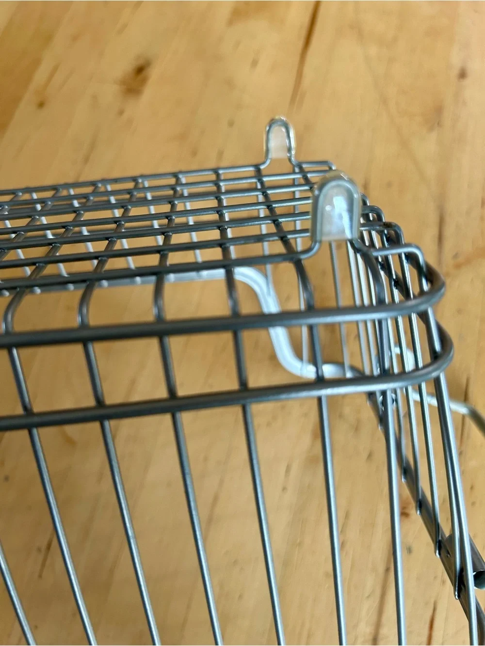 Silver Metal Wire Storage Basket Expandable Handles Organizer 14x6x5